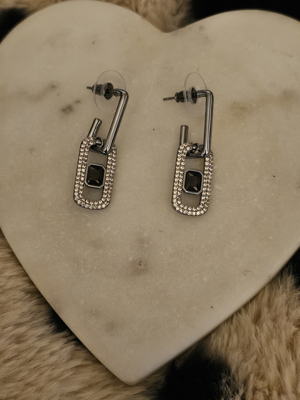 Bomb Party Black Onyx Dangle Earrings